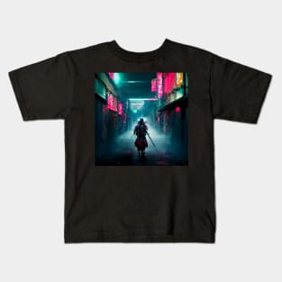 Path - Cyberpunk Cityscape Kids T-Shirt